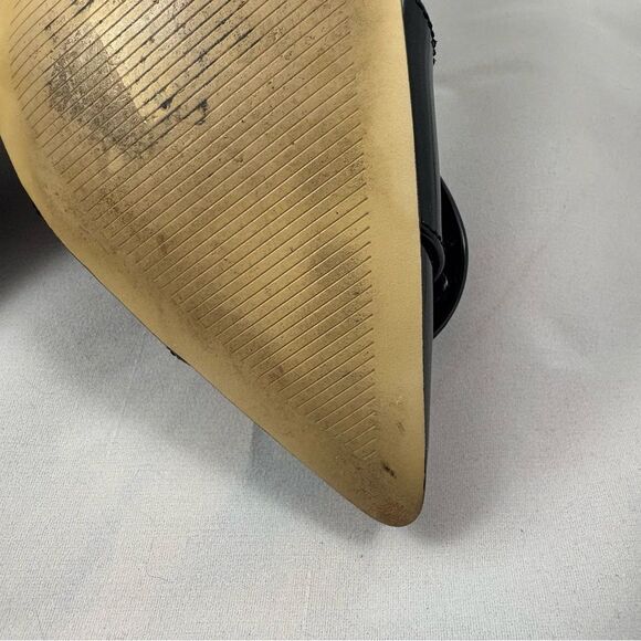 MICHAEL KORS Black Patent Leather Buckle Pointed Toe Pumps Heels Size 8.5M - Picture 8 of 11